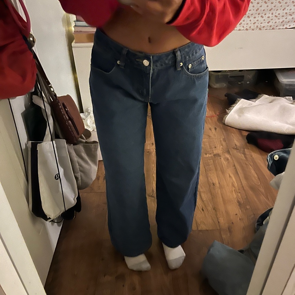 Edikted Raelynn Jeans (Dark Blue Wash)